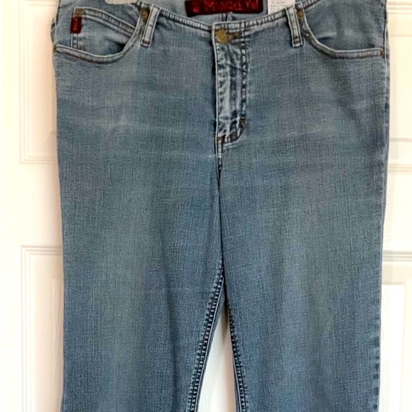 Sale Jeans Vintage Mudd jeans bootcut mid rise jeans distressed blue 34/31 - Picture 4 of 9